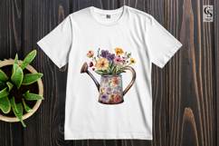 Watering Can with Flowers PNG Clipart Product Image 2