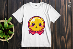 Cute Kawaii Gold Medal with Red Ribbon Clipart PNG Product Image 3