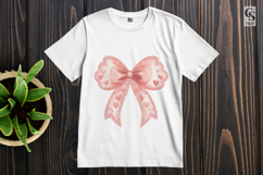 Pink Heart Ribbon Bow Clipart Sublimation PNG Product Image 3