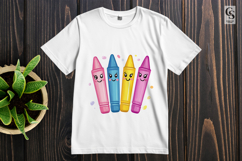 Cute Kawaii Crayon Clipart Sublimation PNG Product Image 3