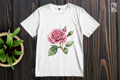 Pink Vintage Rose Sublimation Clipart PNG Product Image 2