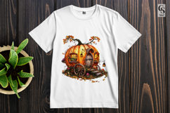 Pumpkin House Clipart PNG | Autumn Cottage Sublimation Product Image 2