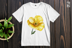Yellow Buttercup Flower Clipart Sublimation PNG Product Image 3