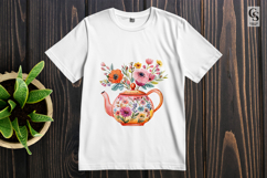 Vintage Floral Teapot Clipart Sublimation PNG Product Image 2