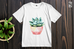 Geometric Succulent Plant Clipart Sublimation PNG Product Image 3