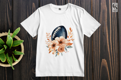 Football with Floral Arrangement Clipart Sublimation PNG Product Image 3