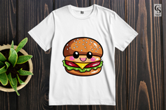 Kawaii Burger Clipart PNG Cute Cheeseburger Product Image 3
