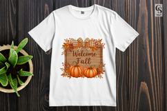 Welcome Fall Pumpkin Sign Clipart Sublimation PNG Product Image 3