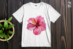 Pink Hibiscus Flower Sublimation Clipart PNG Product Image 3