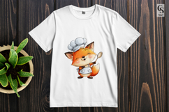 Cute Chef Fox Clipart Sublimation PNG Product Image 2