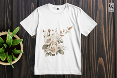 Ivory Rose Floral Clipart Sublimation PNG Product Image 3