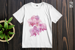 Pink Orchid Flower Sublimation Clipart PNG Product Image 3