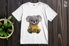 Cute Kawaii Koala with Hoodie Cartoon Clipart Product Image 3