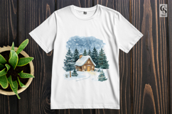 Cozy Winter Cabin Clipart PNG Product Image 3