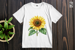 Sunflower Stem Clipart Sublimation PNG Product Image 3