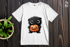 Cute Monster Clipart with Pumpkins Product Image 2