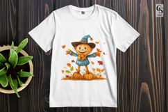 Autumn Scarecrow Clipart PNG | Fall Harvest Sublimation Product Image 3