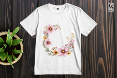 Pink Floral Wreath Clipart Sublimation PNG Product Image 3