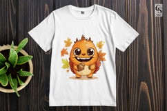 Cute Autumn Monster Clipart PNG Product Image 2