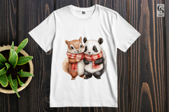 Winter Animals Scarf Clipart PNG Product Image 3
