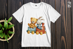 Teddy Bunny Train Clipart PNG Product Image 3