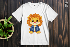 Cute Cartoon Lion in Jacket Clipart Sublimation PNG Product Image 2