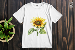 Sunflower Bloom Clipart Sublimation PNG Product Image 3
