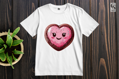 Cute Kawaii Heart Cookie with Sprinkles Clipart Sublimation Product Image 2