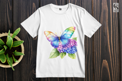 Colorful Butterfly and Hydrangea PNG Product Image 3