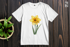 Yellow Daffodil Flower Clipart Sublimation PNG Product Image 3