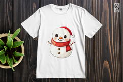 Cute Kawaii Snowman with Red Scarf and Hat Clipart PNG Product Image 3