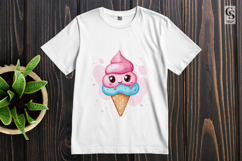 Cute Kawaii Ice Cream Clipart PNG Product Image 3