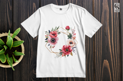 Floral Geometric Frame Clipart Sublimation PNG Product Image 3