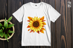 Autumn Sunflower Clipart Sublimation PNG Product Image 2