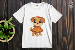 Cute Autumn Baby Puppy Clipart Sublimation PNG Product Image 2