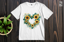 Sunflower Heart Clipart PNG Product Image 2