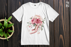 Elegant Floral High Heel Shoe Watercolor Clipart Product Image 2