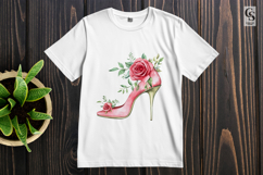 Floral High Heel Shoe Watercolor Clipart PNG Product Image 3