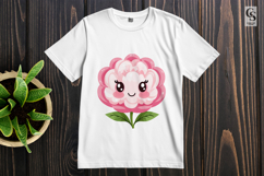Cute Kawaii Pink Flower Clipart Sublimation PNG Product Image 2
