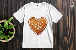 Heart Gingerbread Cookie Icing Clipart Sublimation PNG Product Image 3