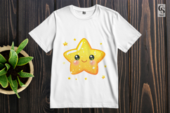 Cute Kawaii Shining Star with Wings Cartoon Bundle clipart Product Image 3