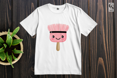 Cute Kawaii Paintbrush Face Clipart Sublimation PNG Product Image 2
