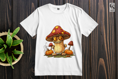 Mushroom Monster Pumpkin Clipart Sublimation PNG Product Image 2