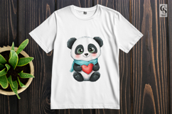 Cute Panda with Heart Clipart PNG Product Image 3
