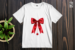 Red Satin Ribbon Bow Clipart Sublimation PNG Product Image 3