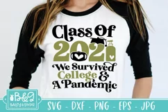 Class of 2021- Pandemic College Graduation SVG - We Survived Product Image 2