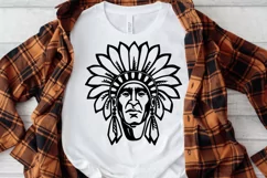 Native American Chief Clipart SVG Tribal Indian Headdress Product Image 6