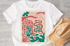 Cowgirl boots SVG Cut file Text Be Wild Cowboy Snake Tshirt Product Image 9