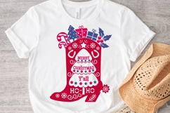 Cowboy Christmas SVG cut file Happy Merry Christmas Y&#039;all Product Image 6