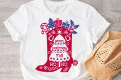 Cowboy Christmas SVG cut file Happy Merry Christmas Y'all Product Image 6